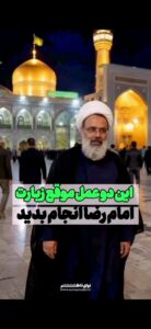 سخنرانی انجام دو عمل موقع زیارت امام رضا (ع) با صدای حجت الاسلام و المسلمین دانشمند سخنرانی انجام دو عمل